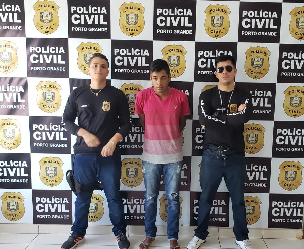 EM PORTO GRANDE, POLÍCIA CIVIL PRENDE HOMEM QUE ROUBOU E AMEAÇOU DUAS PESSOAS DE MORTE